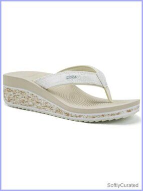 Womens Platform Flip Flops Faux Leather Arch Support Yoga Mat Sandals